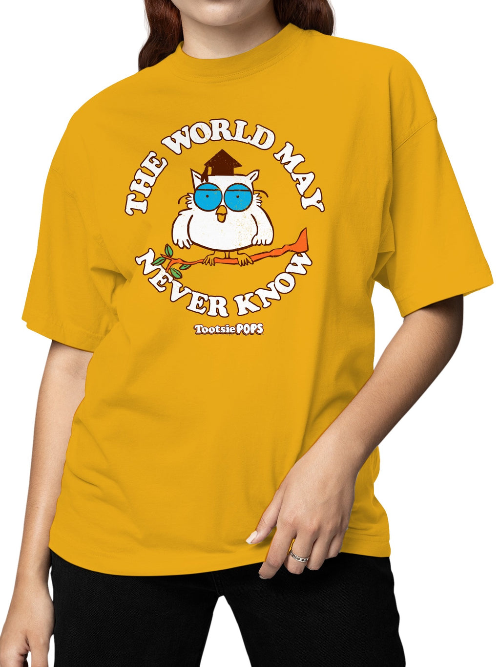 Officially Licensed Tootsie Roll Wise Owl Graphic Women's T-shirt