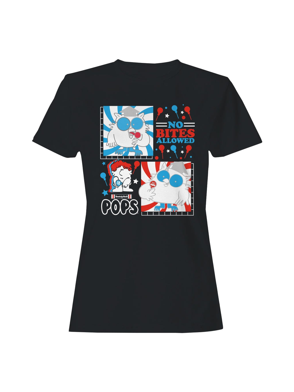 Officially Licensed Tootsie Roll Tootsie Pop Owl Graphic Women's T-shirt