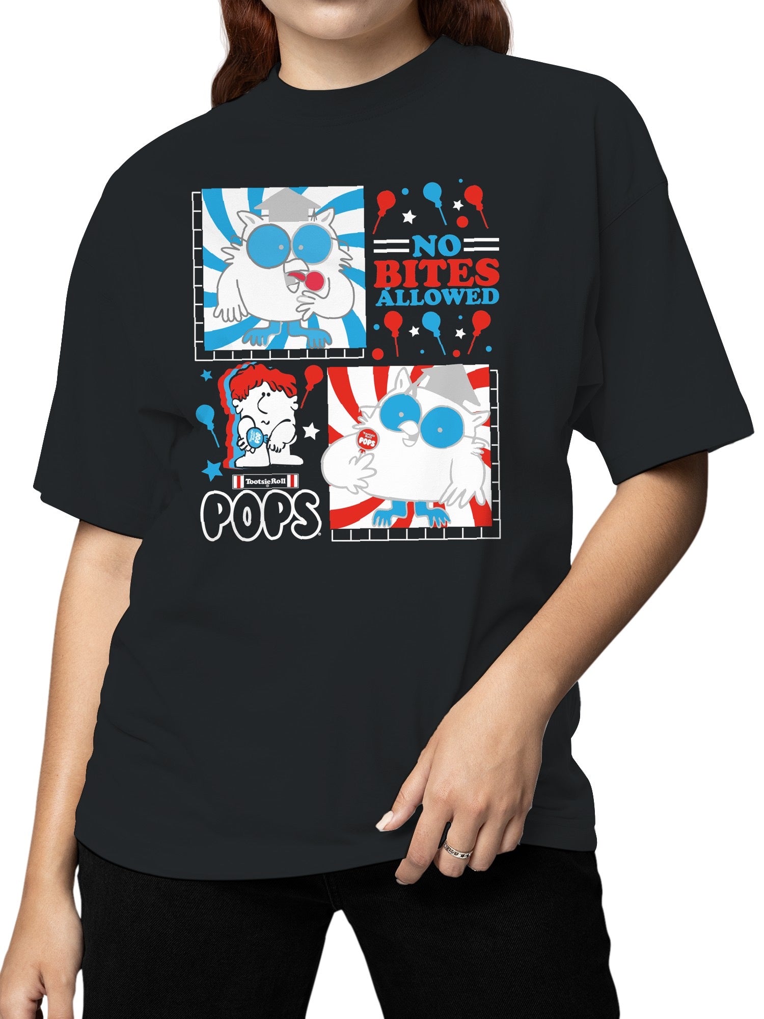 Officially Licensed Tootsie Roll Tootsie Pop Owl Graphic Women's T-shirt