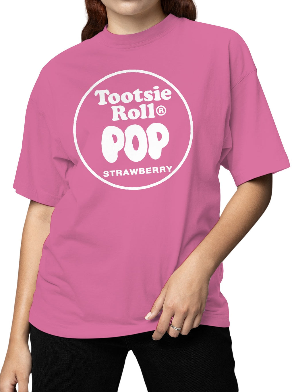 Officially Licensed Tootsie Roll Tootsie Pop Strawberry Logo Women's T-shirt