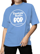 Officially Licensed Tootsie Roll Blue Raspberry Lollipop Fun Women's T-shirt