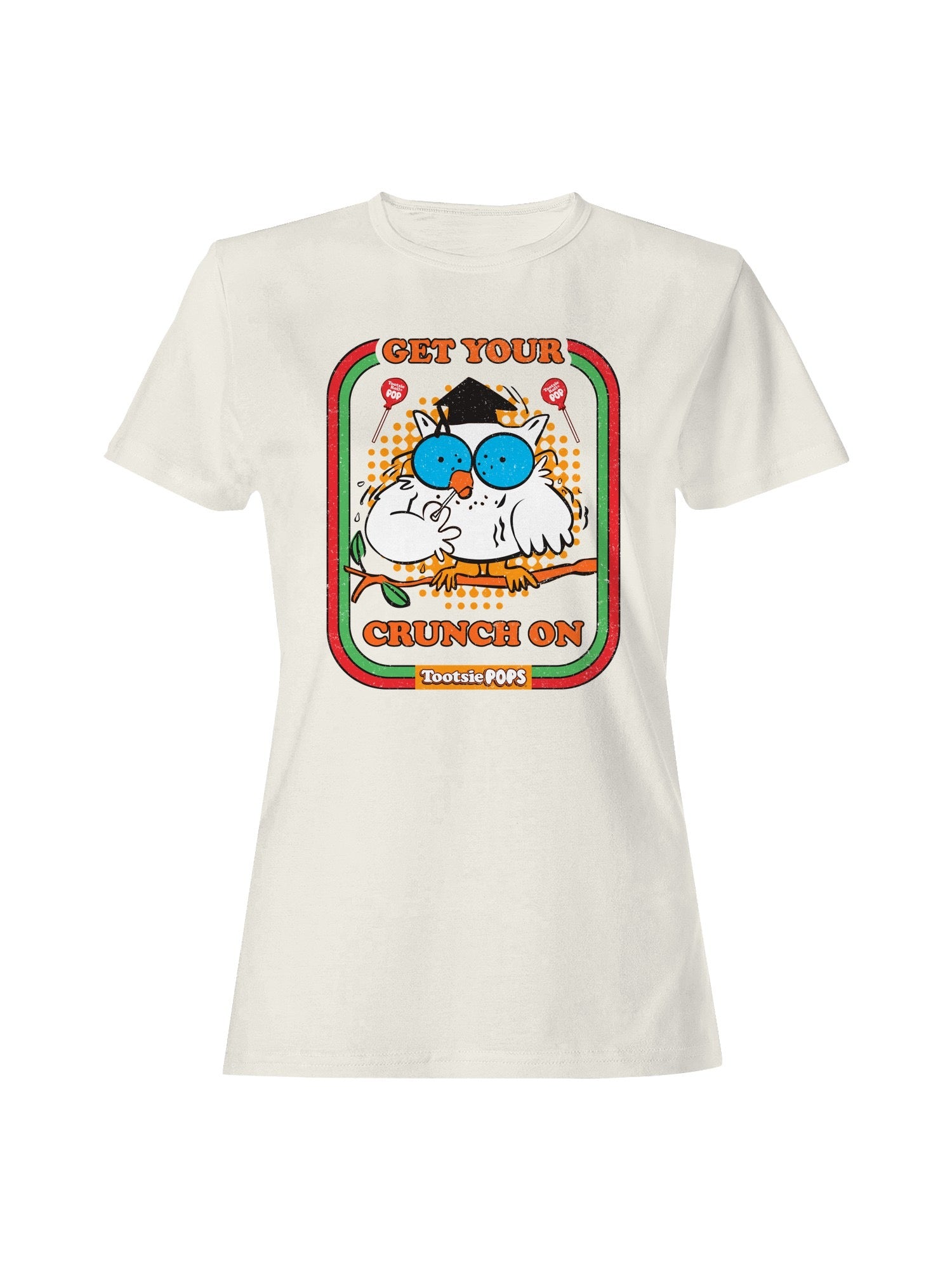 Officially Licensed Tootsie Roll Crunchy Owl Tootsie Women's T-shirt