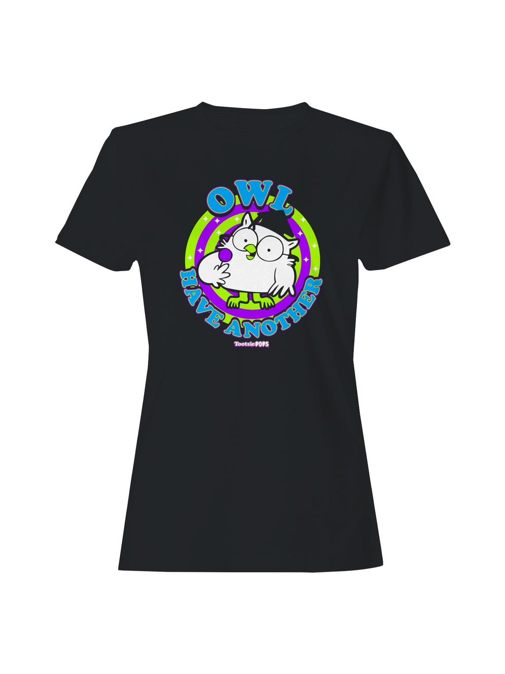 Officially Licensed Tootsie Roll Cute Owl Design Women's T-shirt