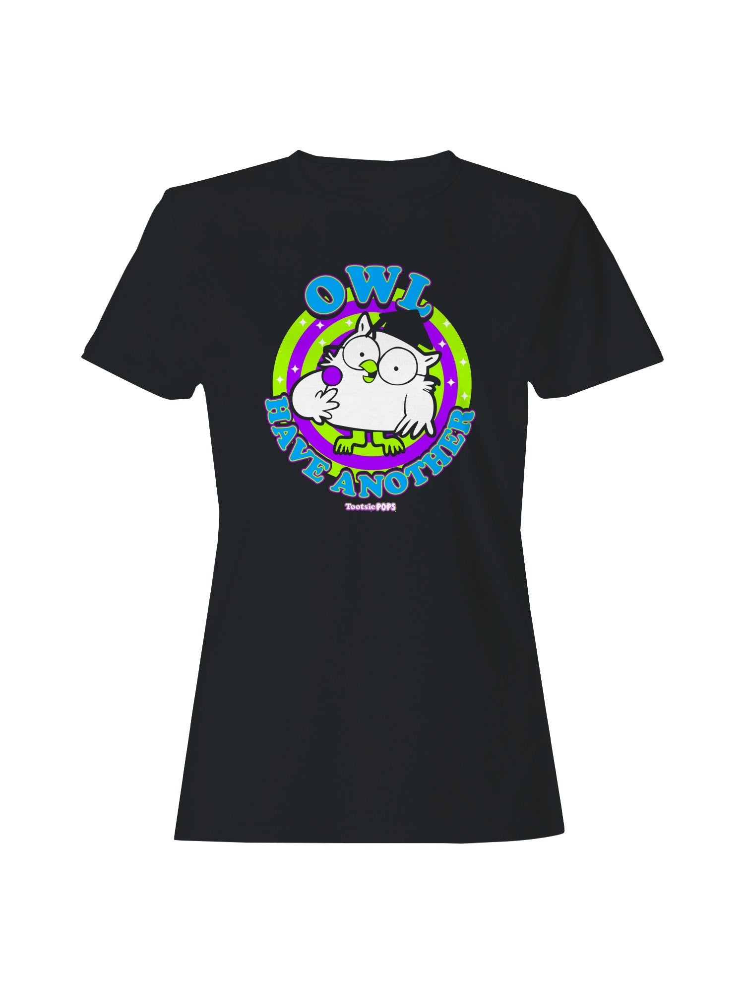 Officially Licensed Tootsie Roll Cute Owl Design Women's T-shirt