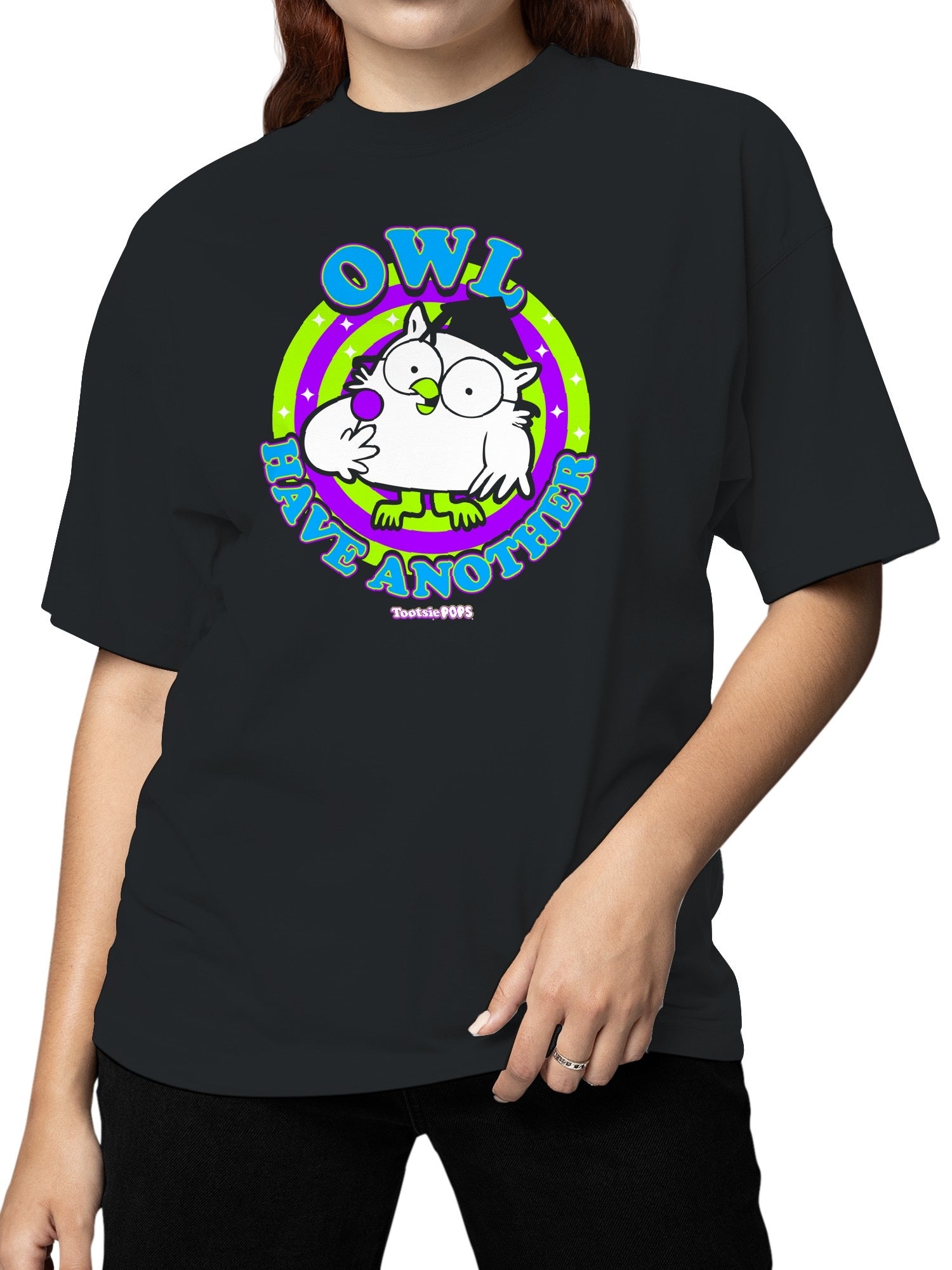 Officially Licensed Tootsie Roll Cute Owl Design Women's T-shirt