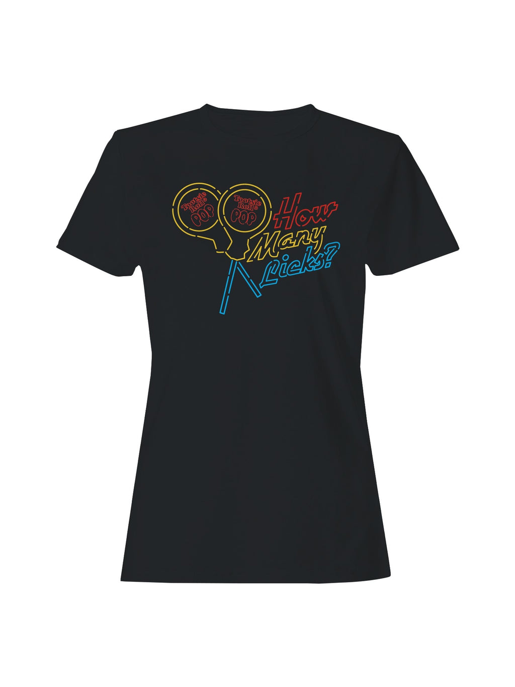 Officially Licensed Tootsie Roll Tootsie Pop Neon Poster Women's T-shirt