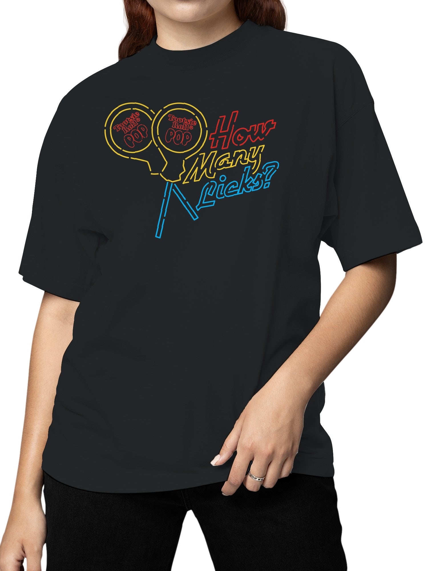 Officially Licensed Tootsie Roll Tootsie Pop Neon Poster Women's T-shirt