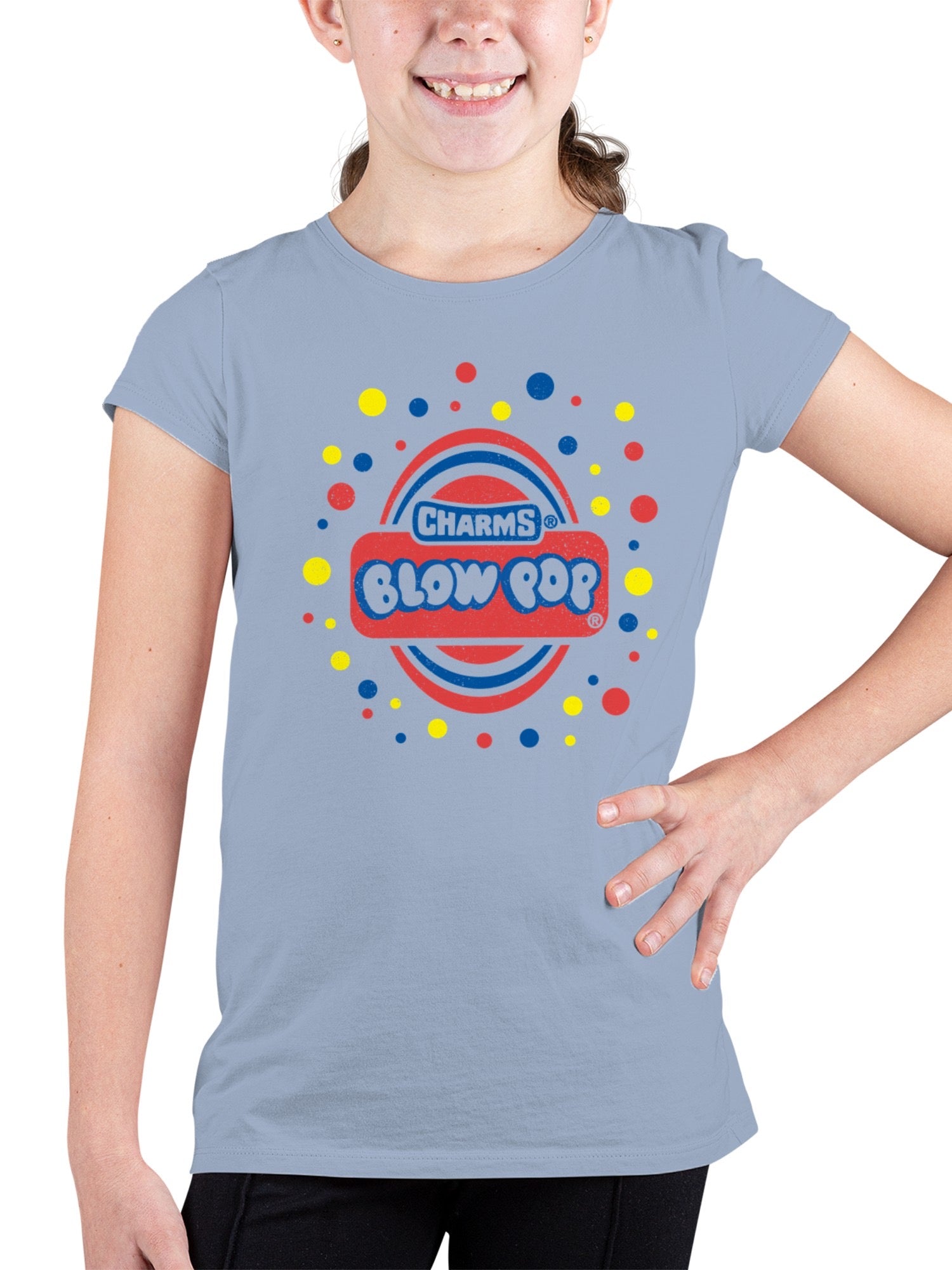 Officially Licensed Blow Pop Charms Blow Pop Colorful Design Youth's T-shirt