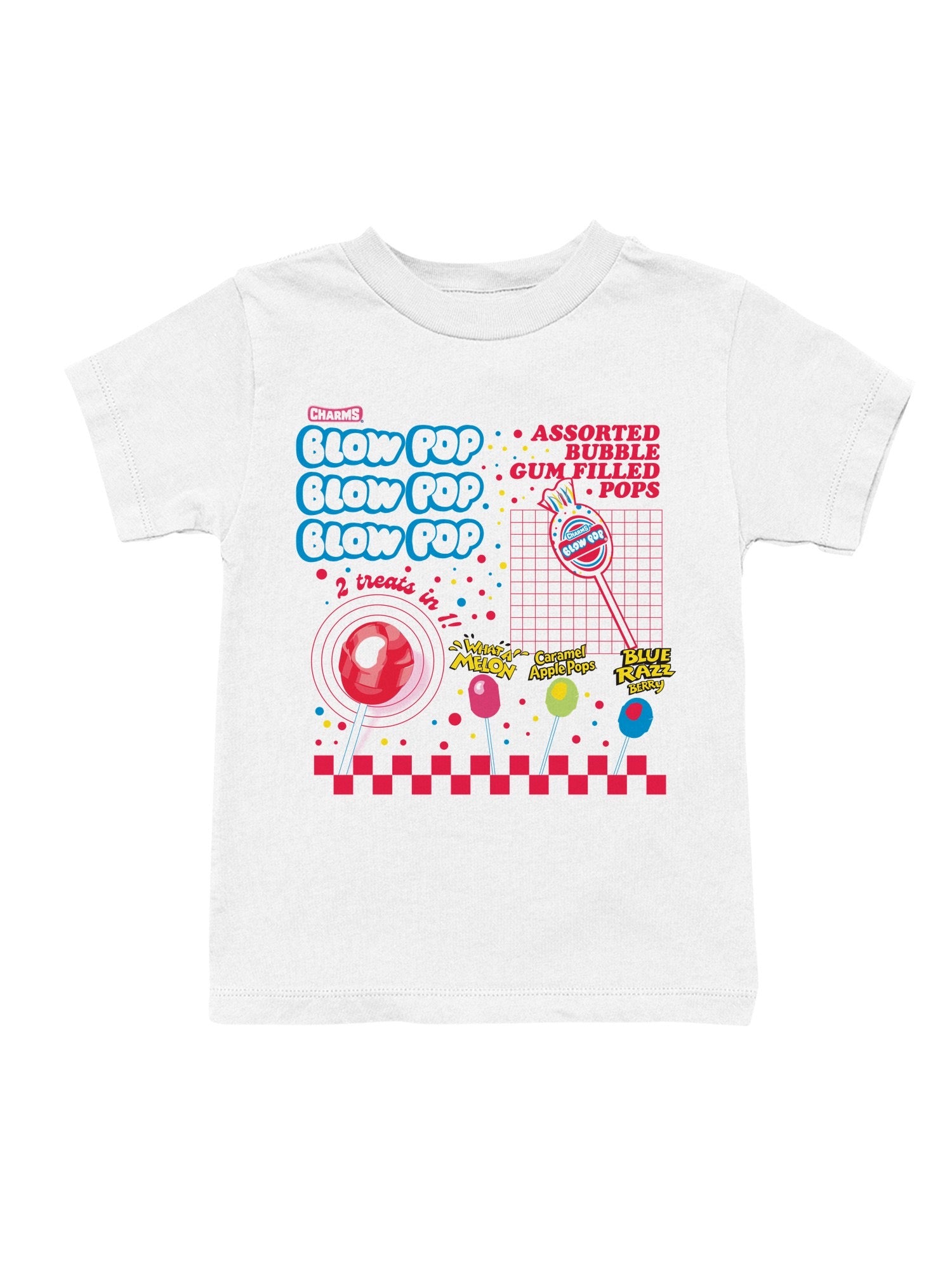Officially Licensed Blow Pop Bubble Gum Lollipop Assortment Youth's T-shirt