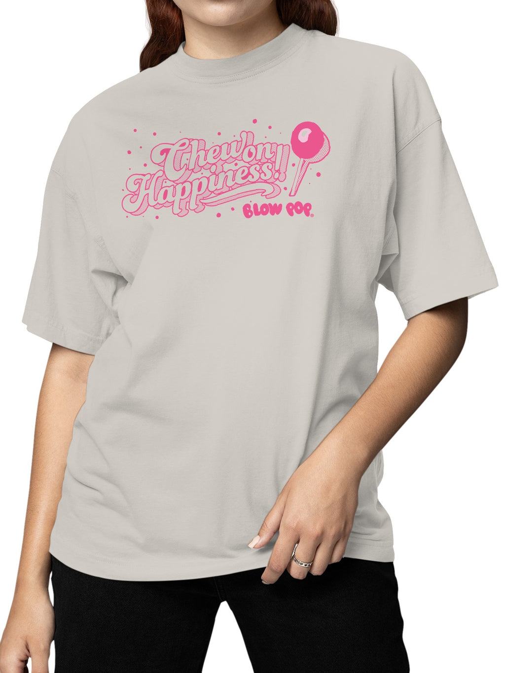 Officially Licensed Blow Pop Pink Pop Art Graphic Women's T-shirt