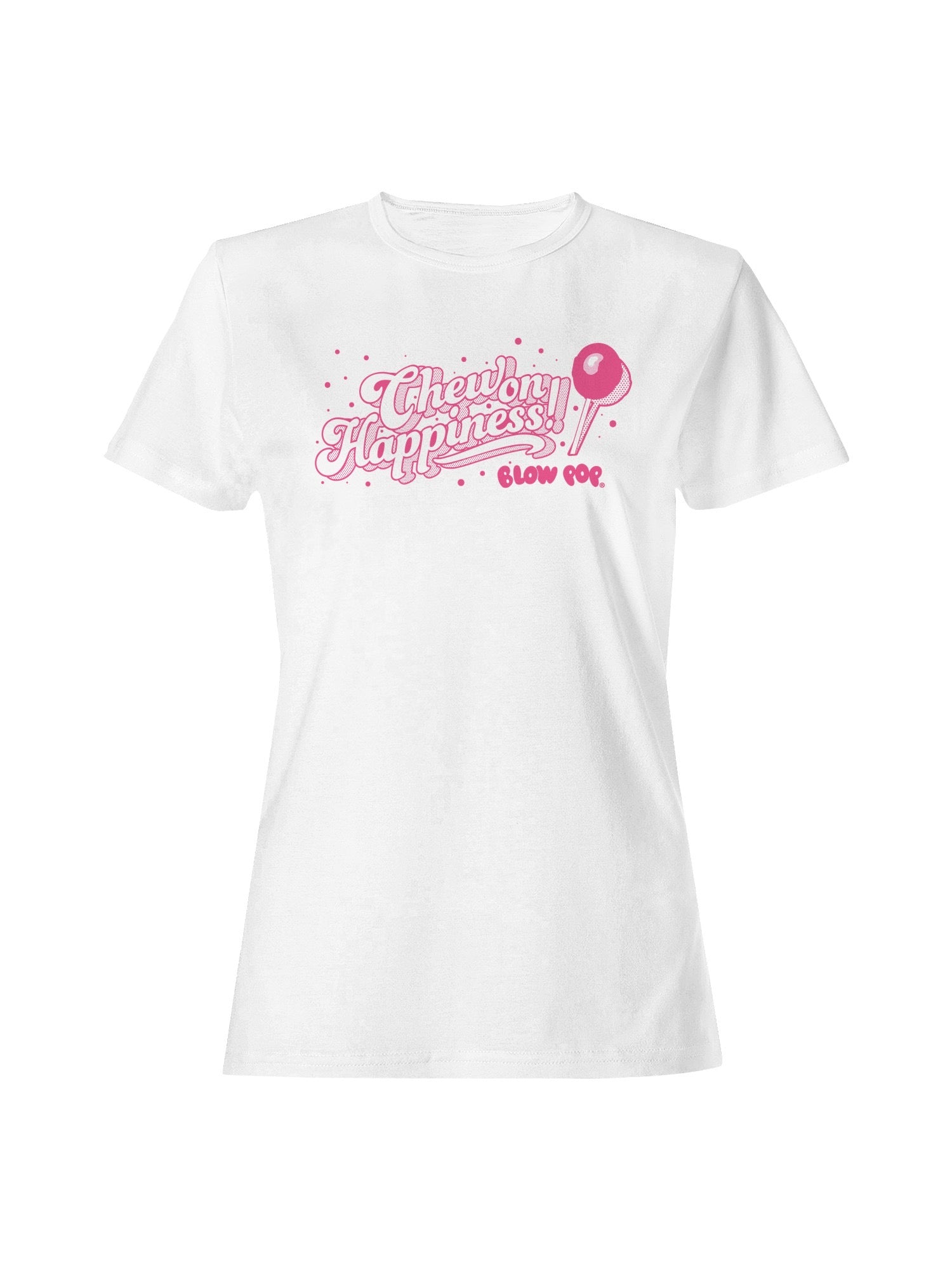 Officially Licensed Blow Pop Pink Pop Art Graphic Women's T-shirt
