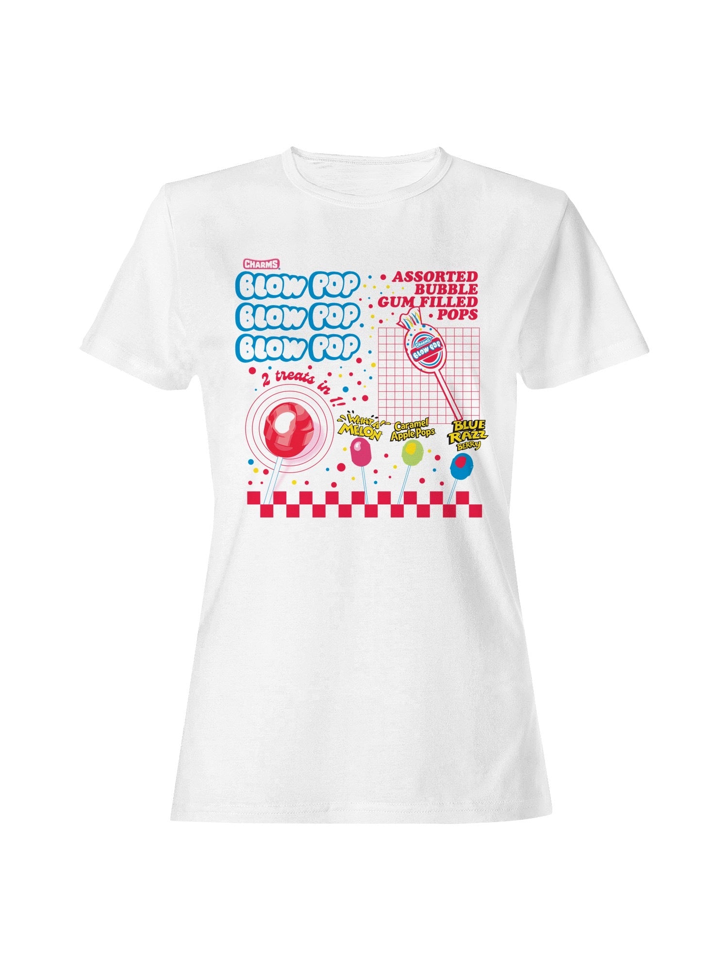 Officially Licensed Blow Pop Bubble Gum Lollipop Assortment Women's T-shirt