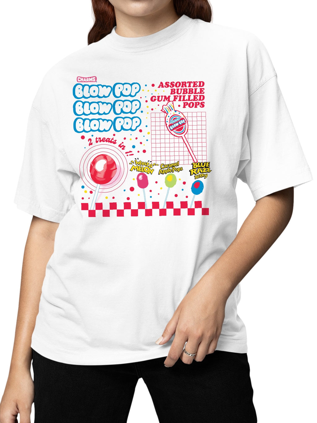 Officially Licensed Blow Pop Bubble Gum Lollipop Assortment Women's T-shirt