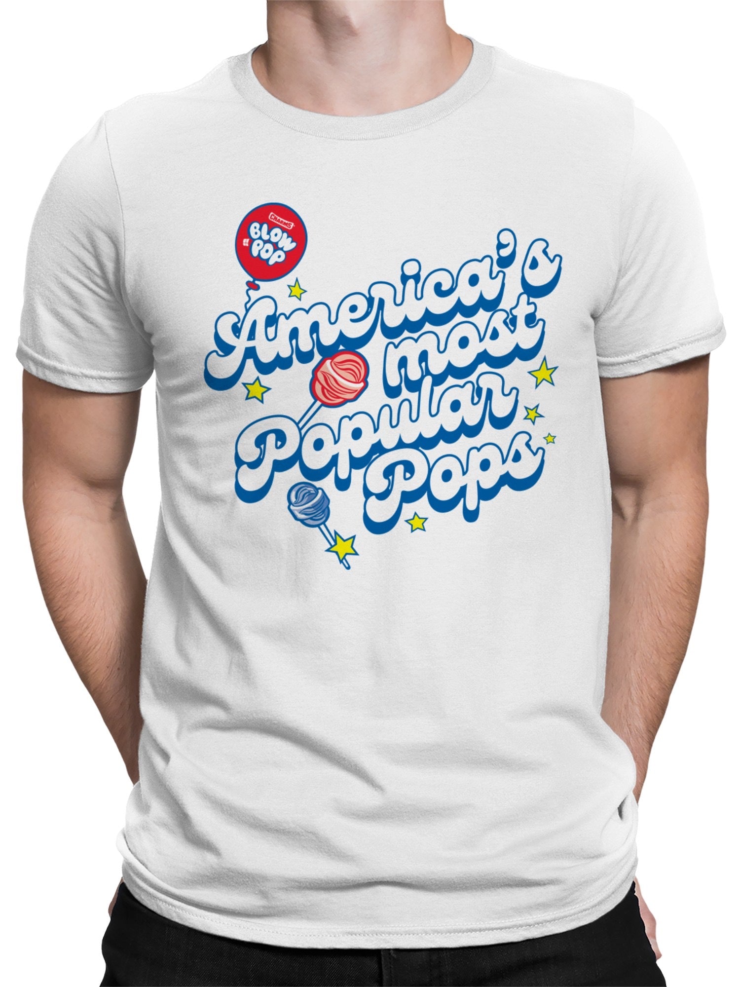 Officially Licensed Blow Pop Popular Lollipop Men's T-shirt