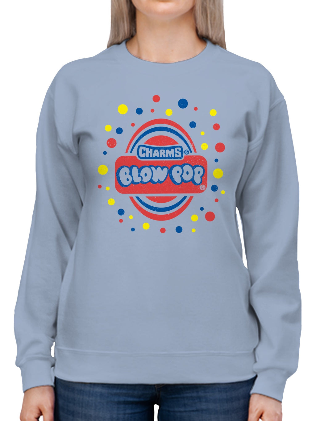 Officially Licensed Blow Pop Charms Blow Pop Colorful Design Women's Sweatshirt