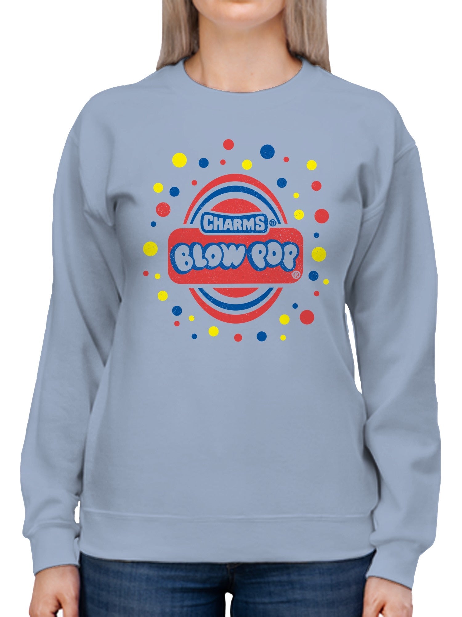 Officially Licensed Blow Pop Charms Blow Pop Colorful Design Women's Sweatshirt