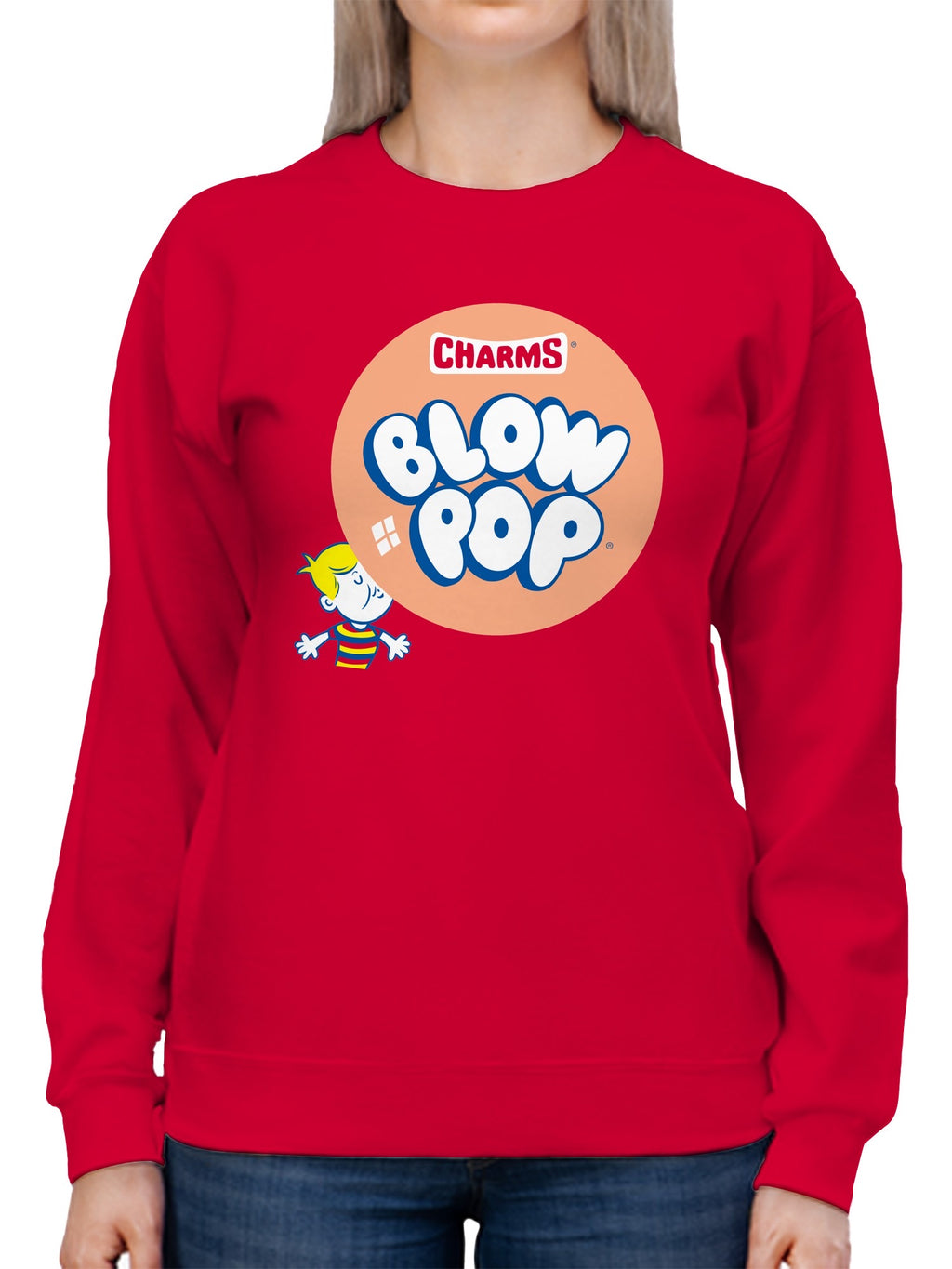 Officially Licensed Blow Pop Lollipop Candy Charms Treat Women's Sweatshirt