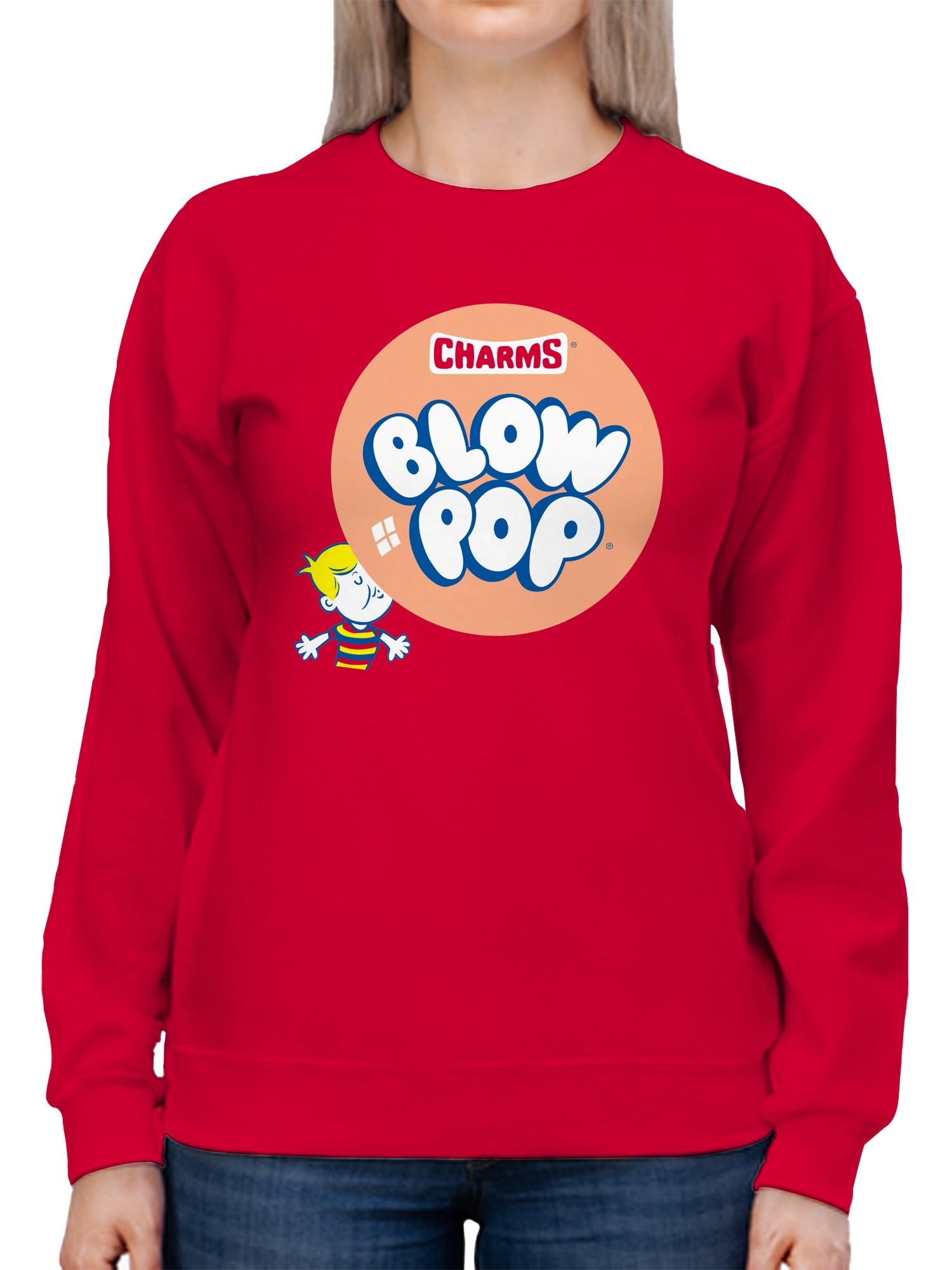 Officially Licensed Blow Pop Lollipop Candy Charms Treat Women's Sweatshirt