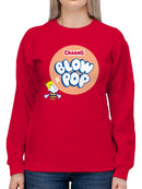 Officially Licensed Blow Pop Lollipop Candy Charms Treat Women's Sweatshirt