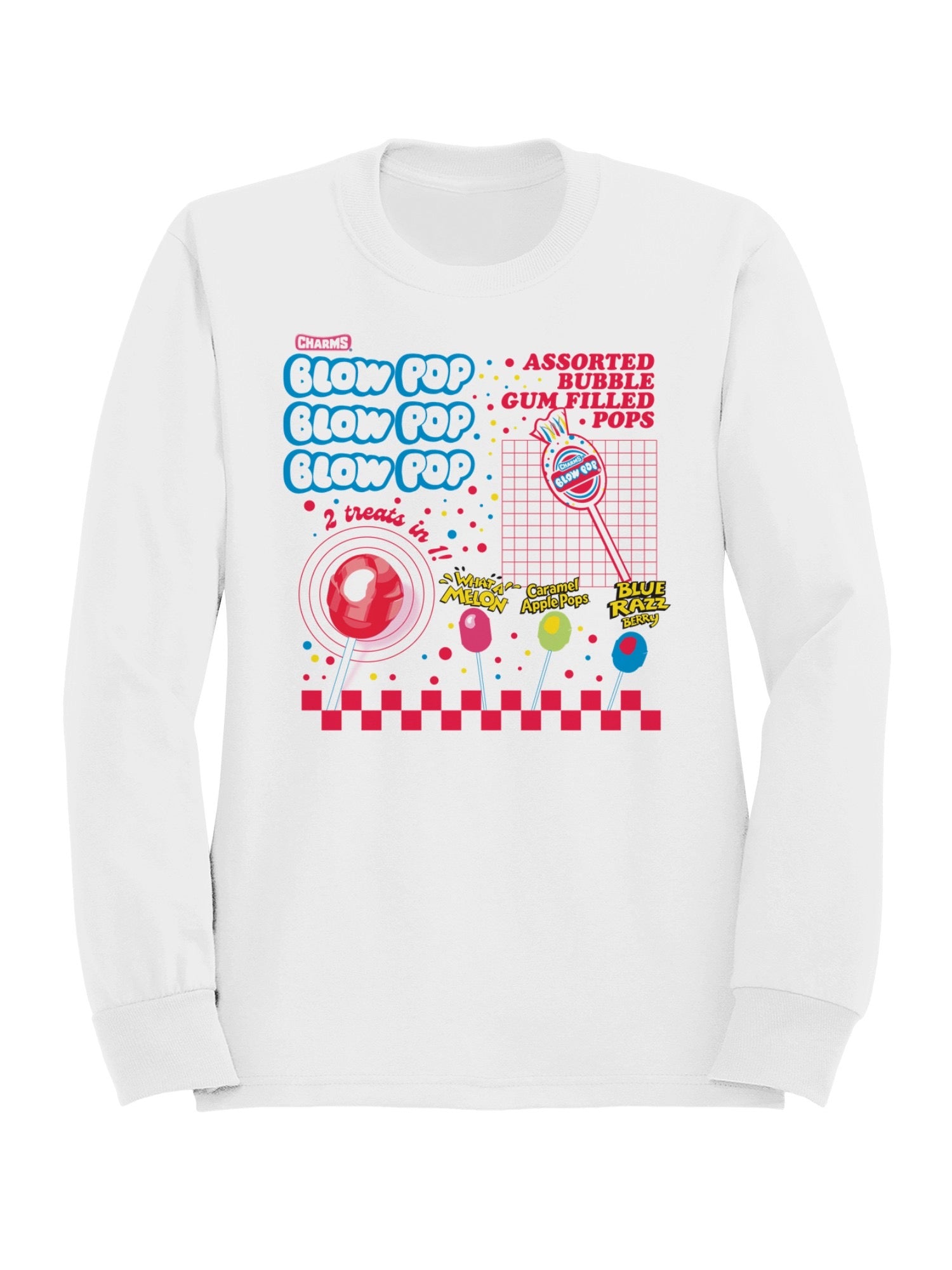 Officially Licensed Blow Pop Bubble Gum Lollipop Assortment Women's Sweatshirt