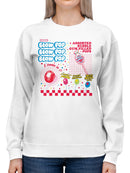 Officially Licensed Blow Pop Bubble Gum Lollipop Assortment Women's Sweatshirt