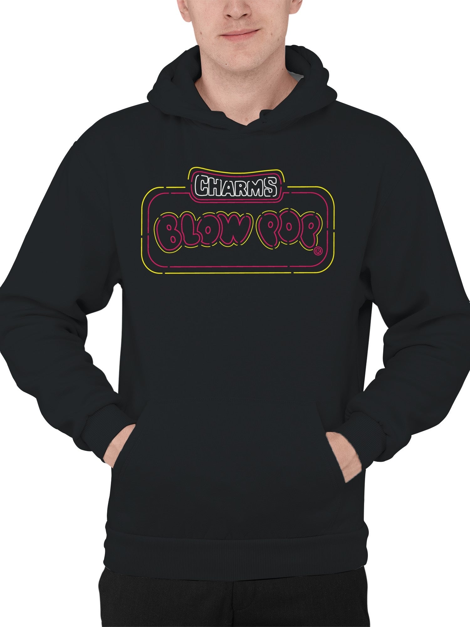Officially Licensed Blow Pop Neon Blow Pop Sign Decor Men's Hoodie