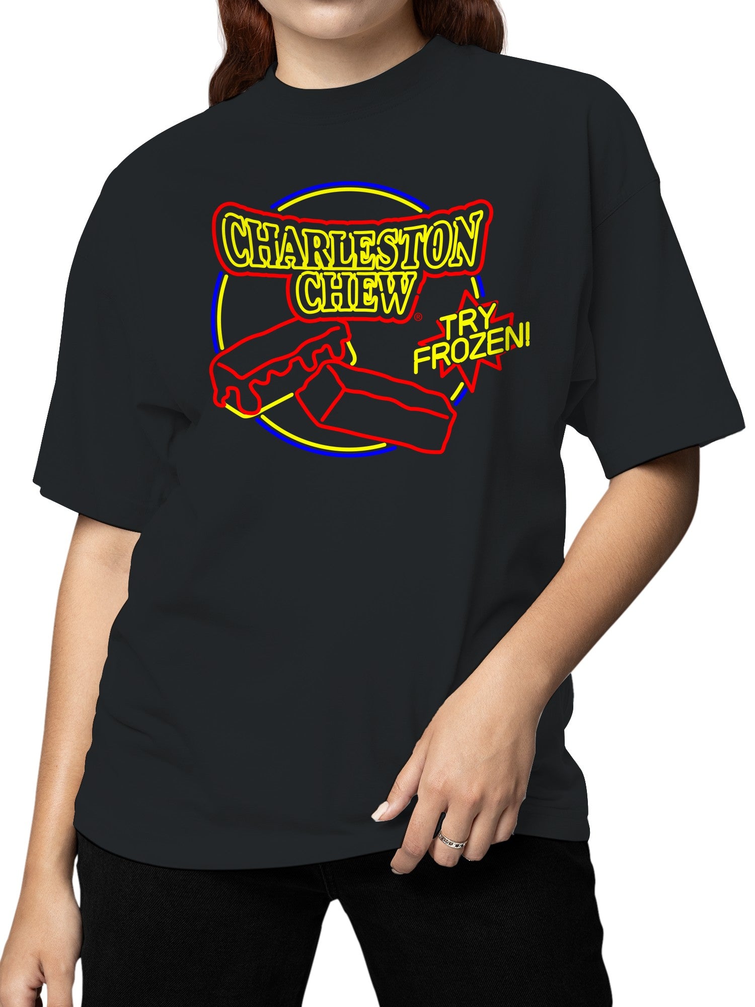 Officially Licensed Charleston Chew Neon Sign Women's T-shirt