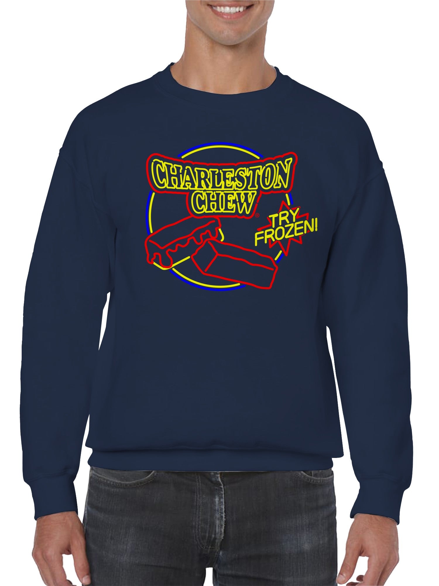 Officially Licensed Charleston Chew Neon Sign Men's Sweatshirt