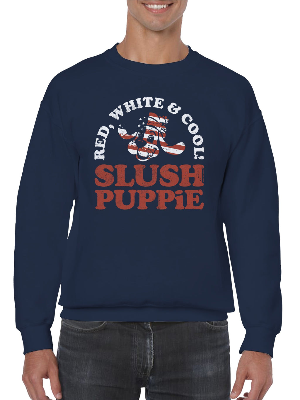Officially Licensed Slush Puppie Red, White & Cool  Men's Sweatshirt