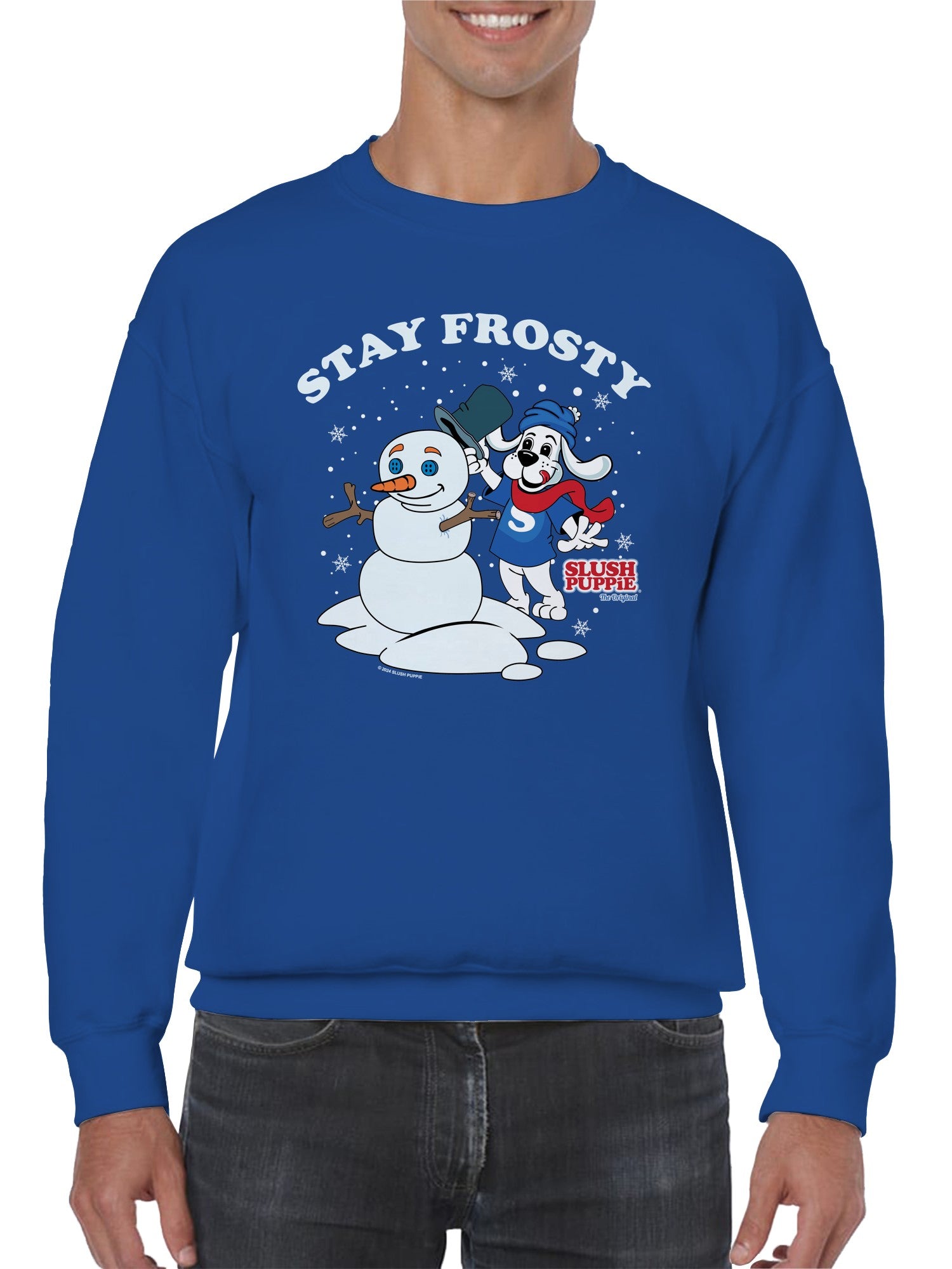 Officially Licensed Slush Puppie Frosty Snowman Men's Sweatshirt