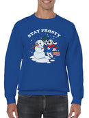 Officially Licensed Slush Puppie Frosty Snowman Men's Sweatshirt