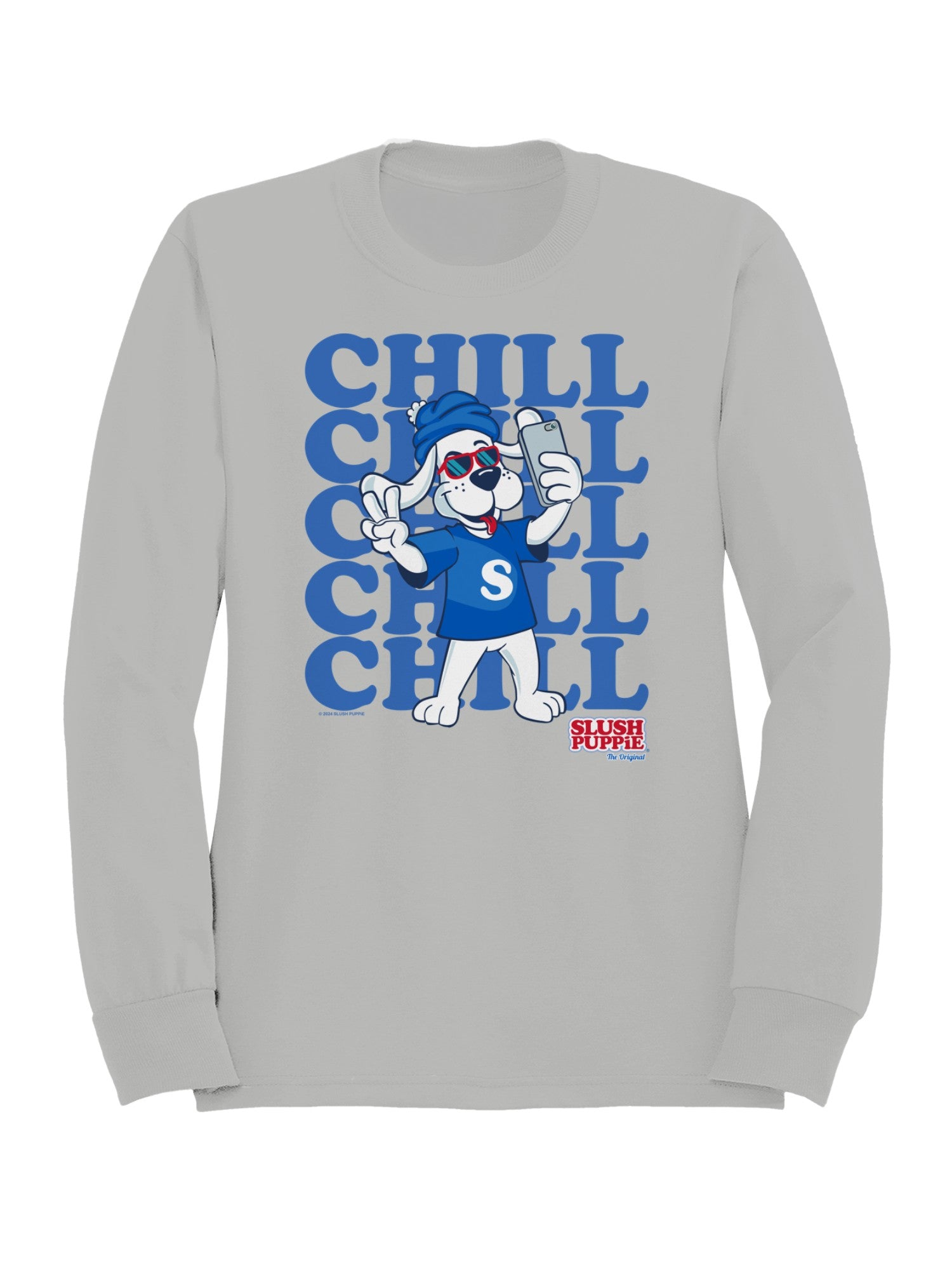 Officially Licensed Slush Puppie Chill Dog Selfie  Women's Sweatshirt