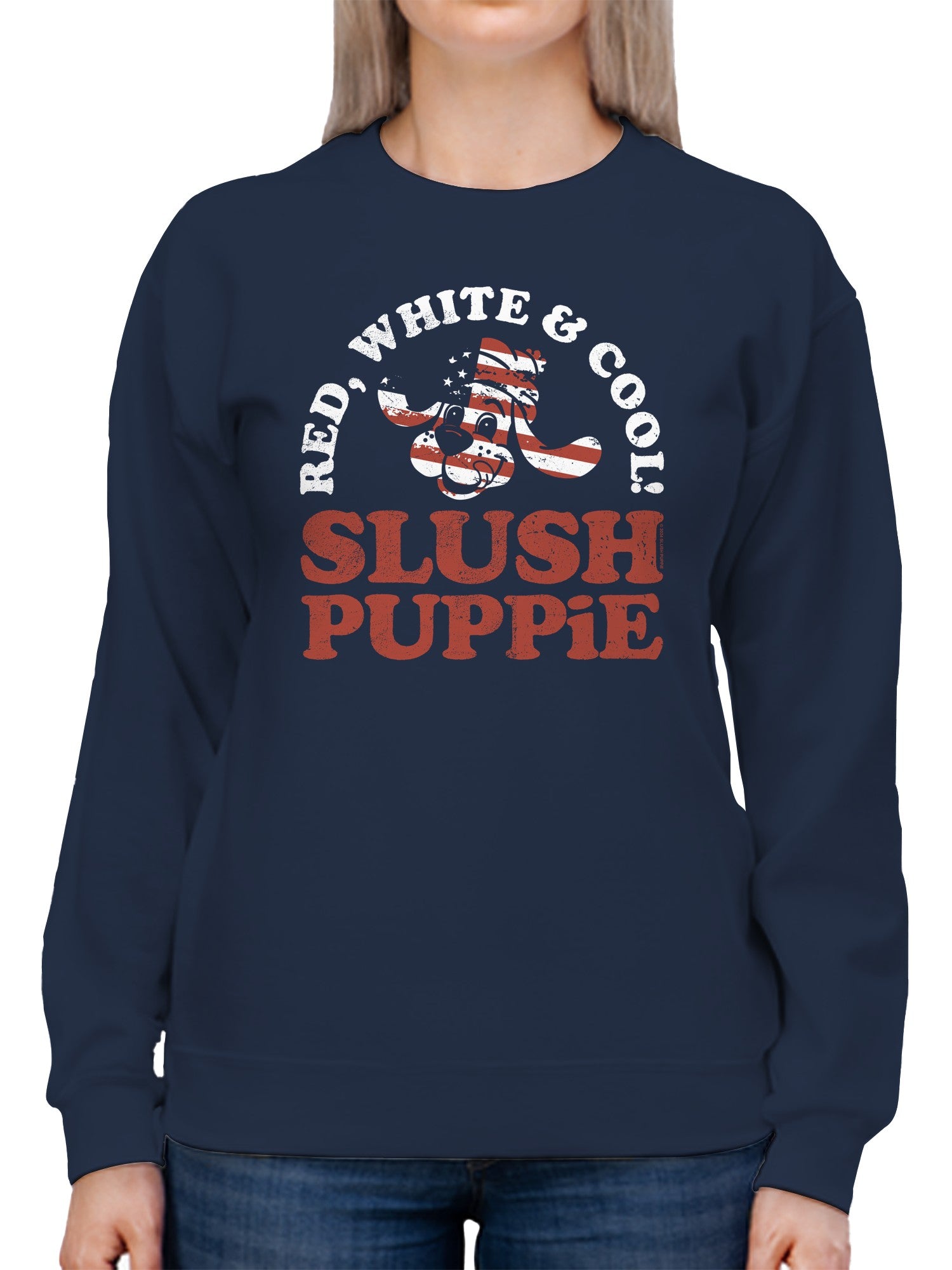 Officially Licensed Slush Puppie Red, White & Cool  Women's Sweatshirt