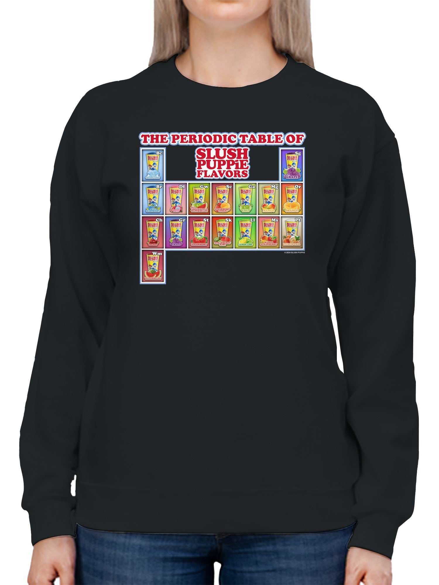 Officially Licensed Slush Puppie Flavor Chart Women's Sweatshirt