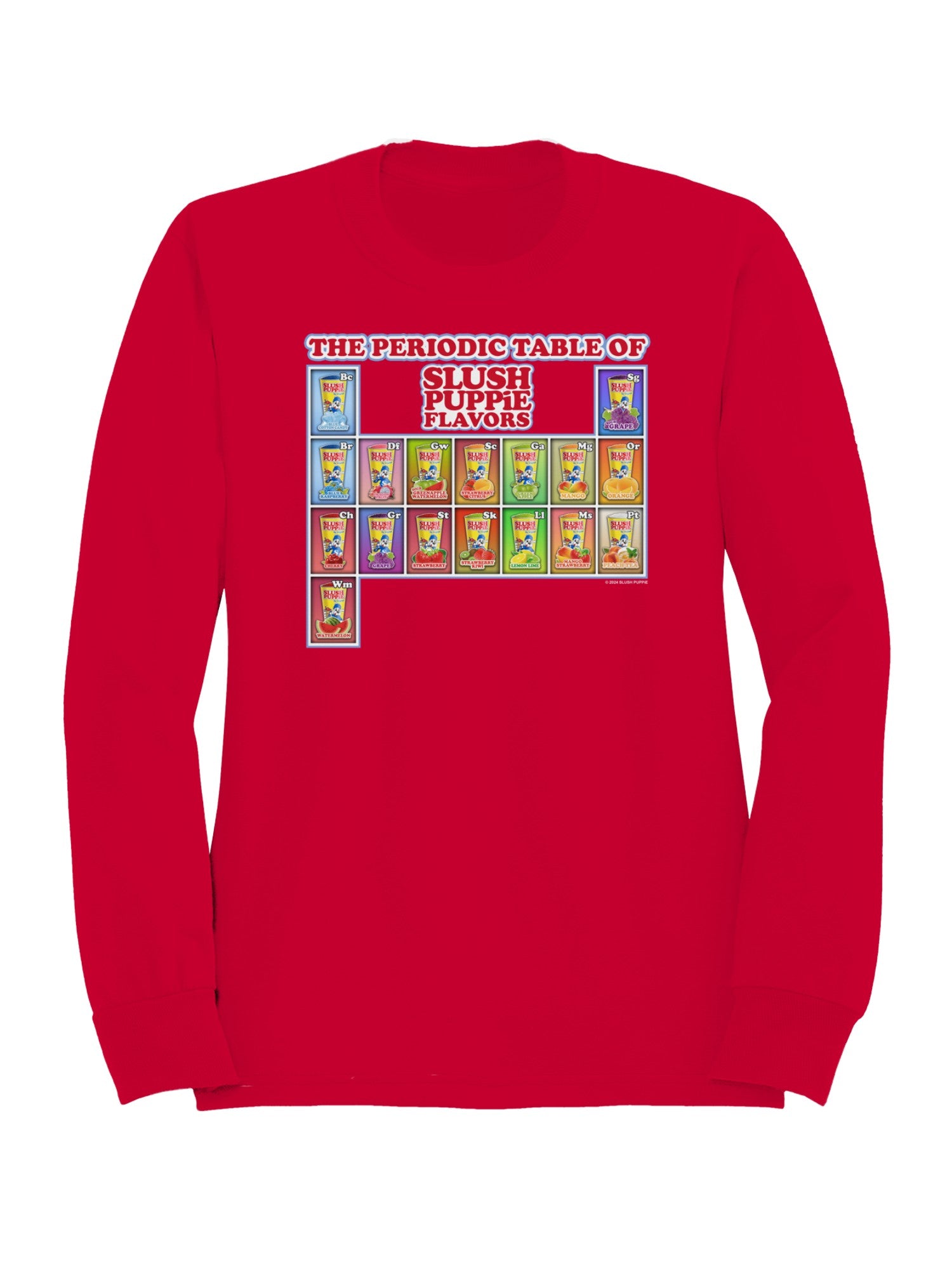 Officially Licensed Slush Puppie Flavor Chart Women's Sweatshirt