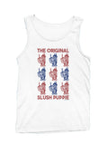 Officially Licensed Slush Puppie Red Blue Puppie Logo Men's Tank Top