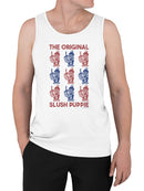 Officially Licensed Slush Puppie Red Blue Puppie Logo Men's Tank Top