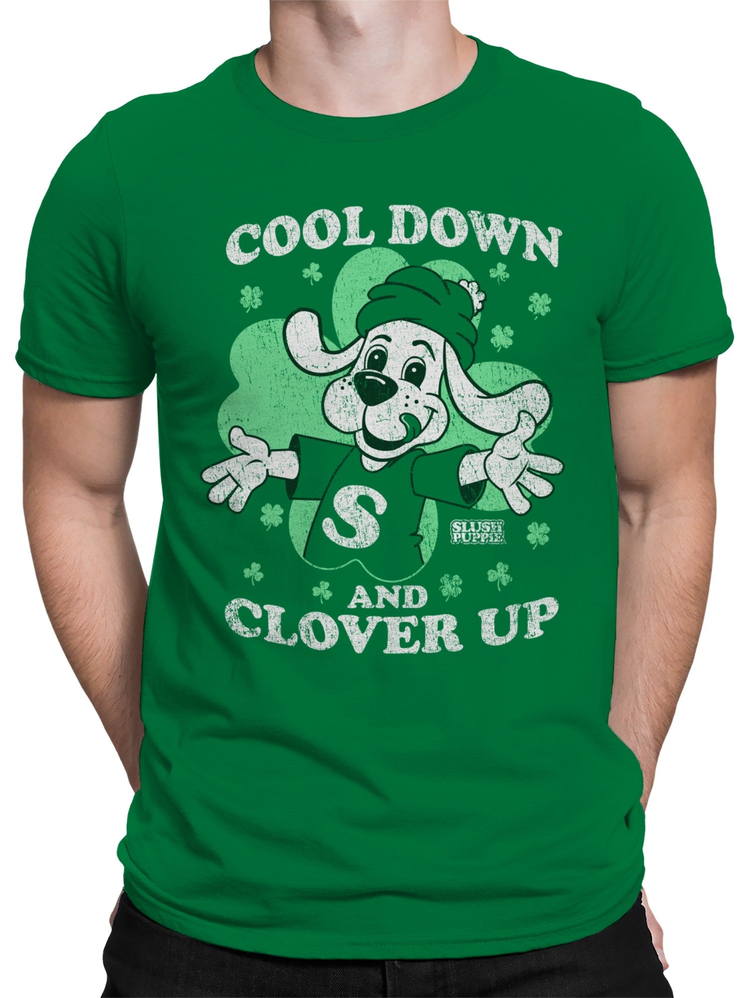 Officially Licensed Slush Puppie Clover Dog St. Patrick's Men's T-shirt