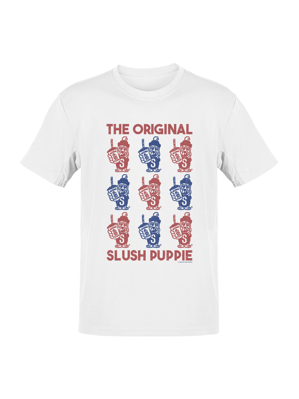 Officially Licensed Slush Puppie Red Blue Puppie Art Men's T-shirt