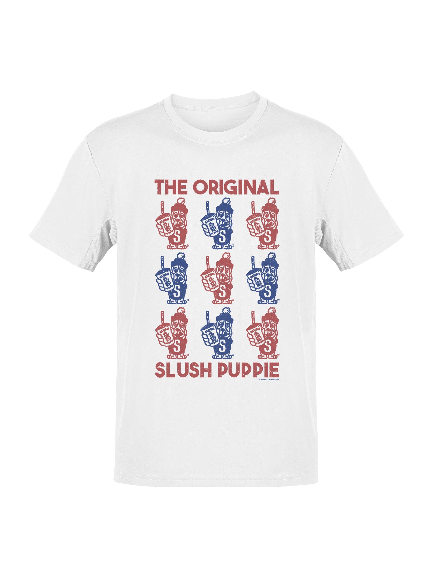Officially Licensed Slush Puppie Red Blue Puppie Art Men's T-shirt