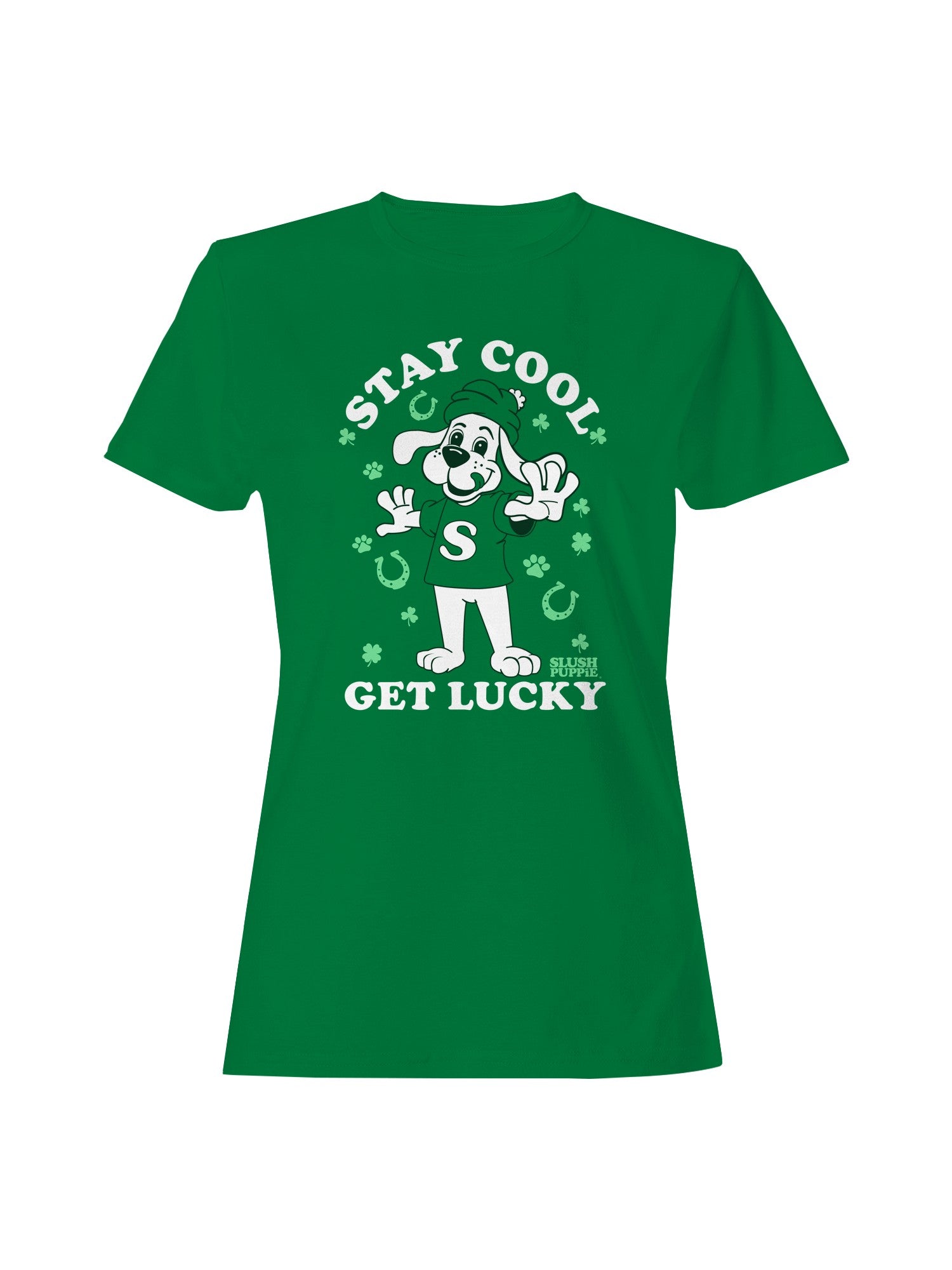 Officially Licensed Slush Puppie Lucky Pup Graphic  Women's T-shirt