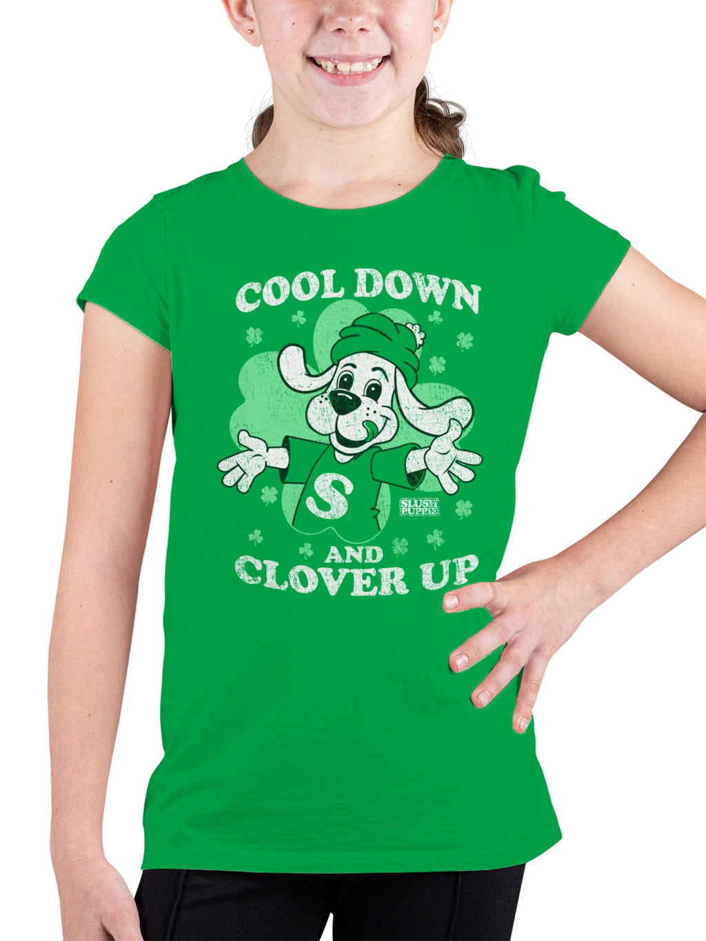 Officially Licensed Slush Puppie Clover Dog St. Patrick's Youth's T-shirt