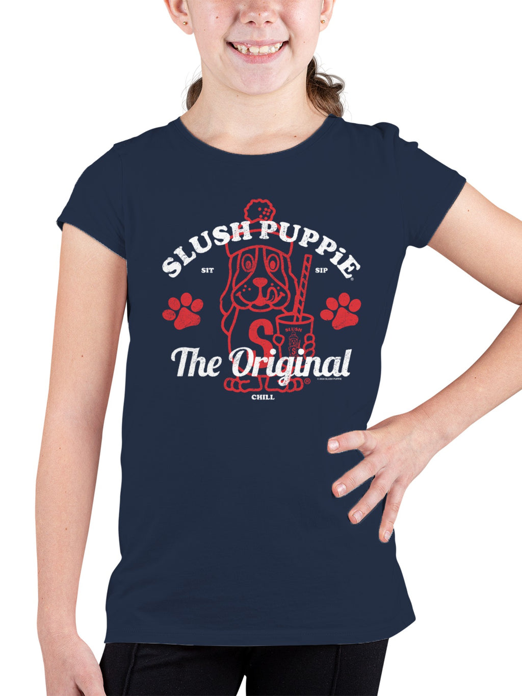Officially Licensed Slush Puppie Red Vintage Puppie  Youth's T-shirt