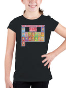Officially Licensed Slush Puppie Flavor Chart Youth's T-shirt