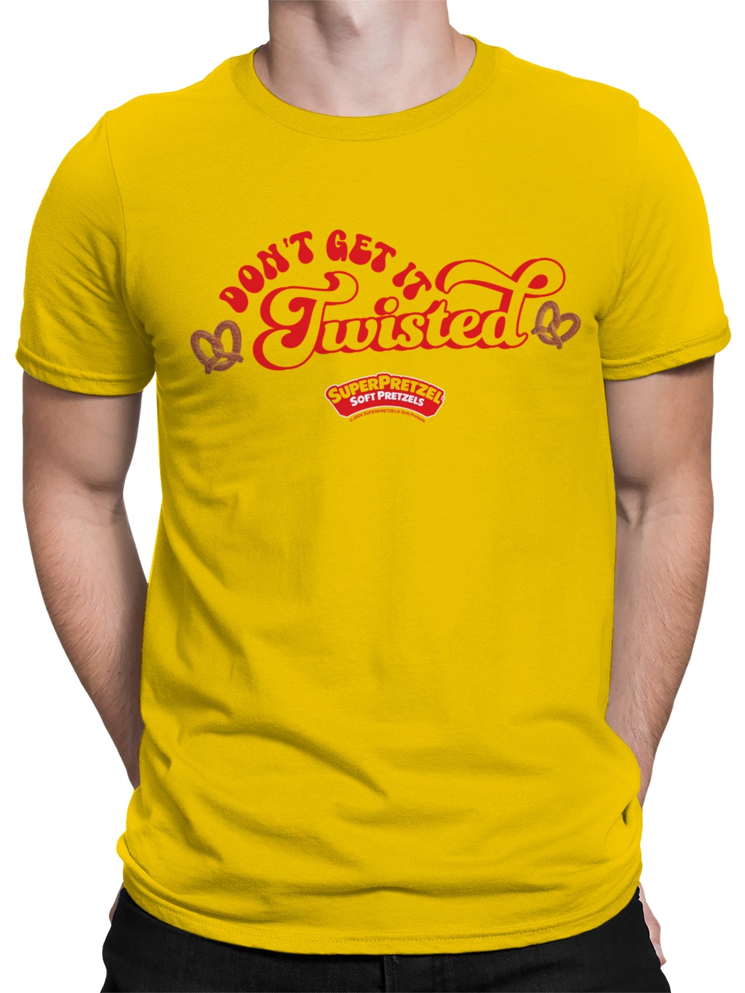 Officially Licensed Super Pretzel Don't Get It Twisted Men's T-shirt