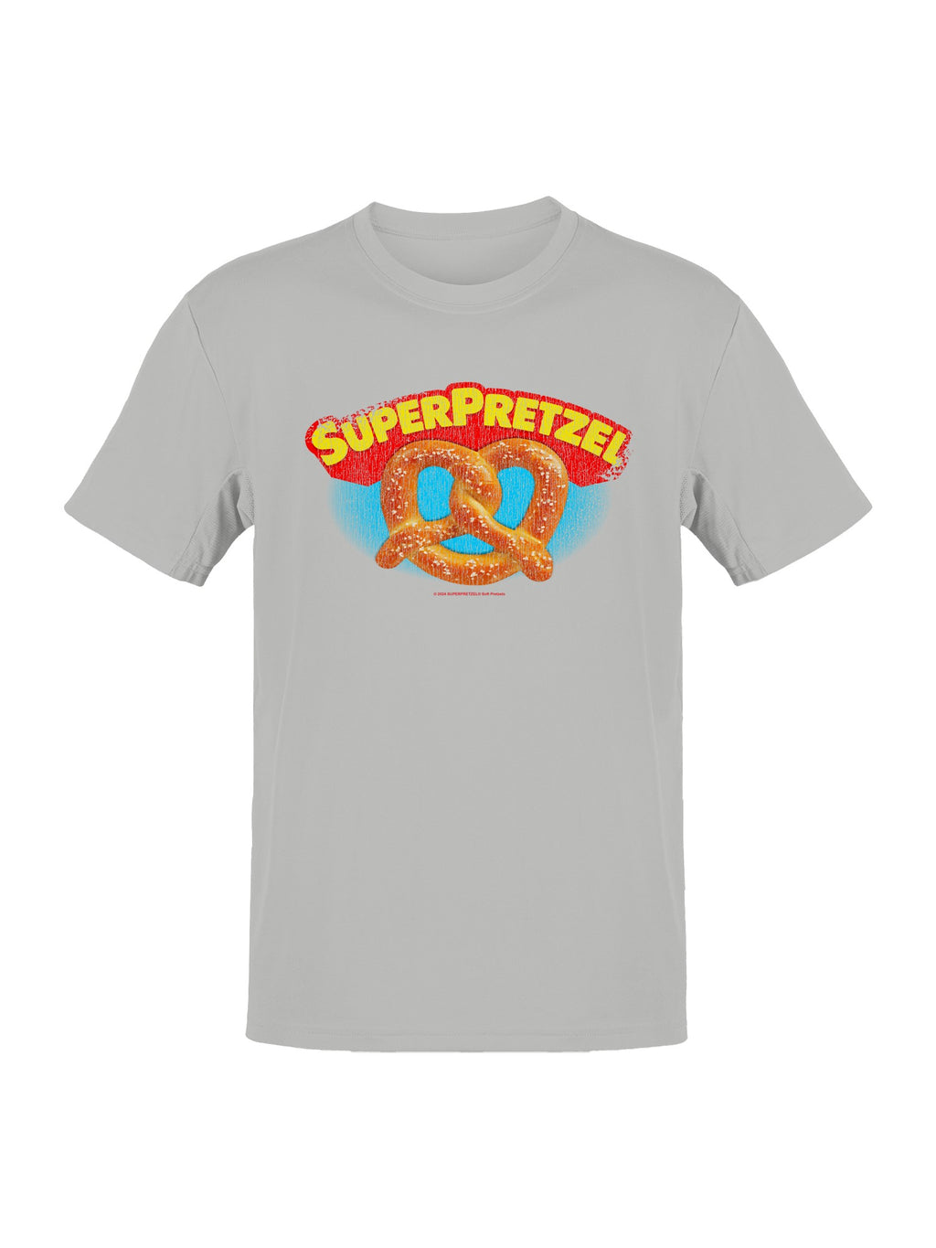 Officially Licensed Super Pretzel Vintage Logo Design Men's T-shirt