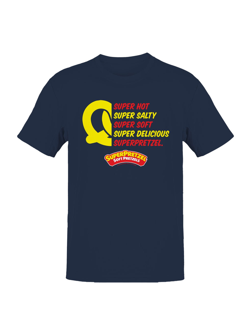 Officially Licensed Super Pretzel Super Delicious Pretzels Men's T-shirt