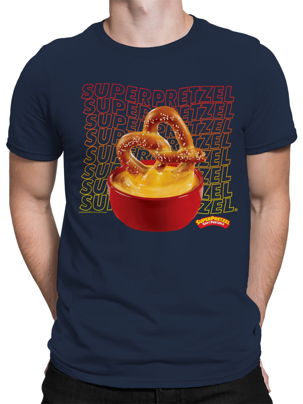 Officially Licensed Super Pretzel Delicious Pretzel Cheese Delight Men's T-shirt