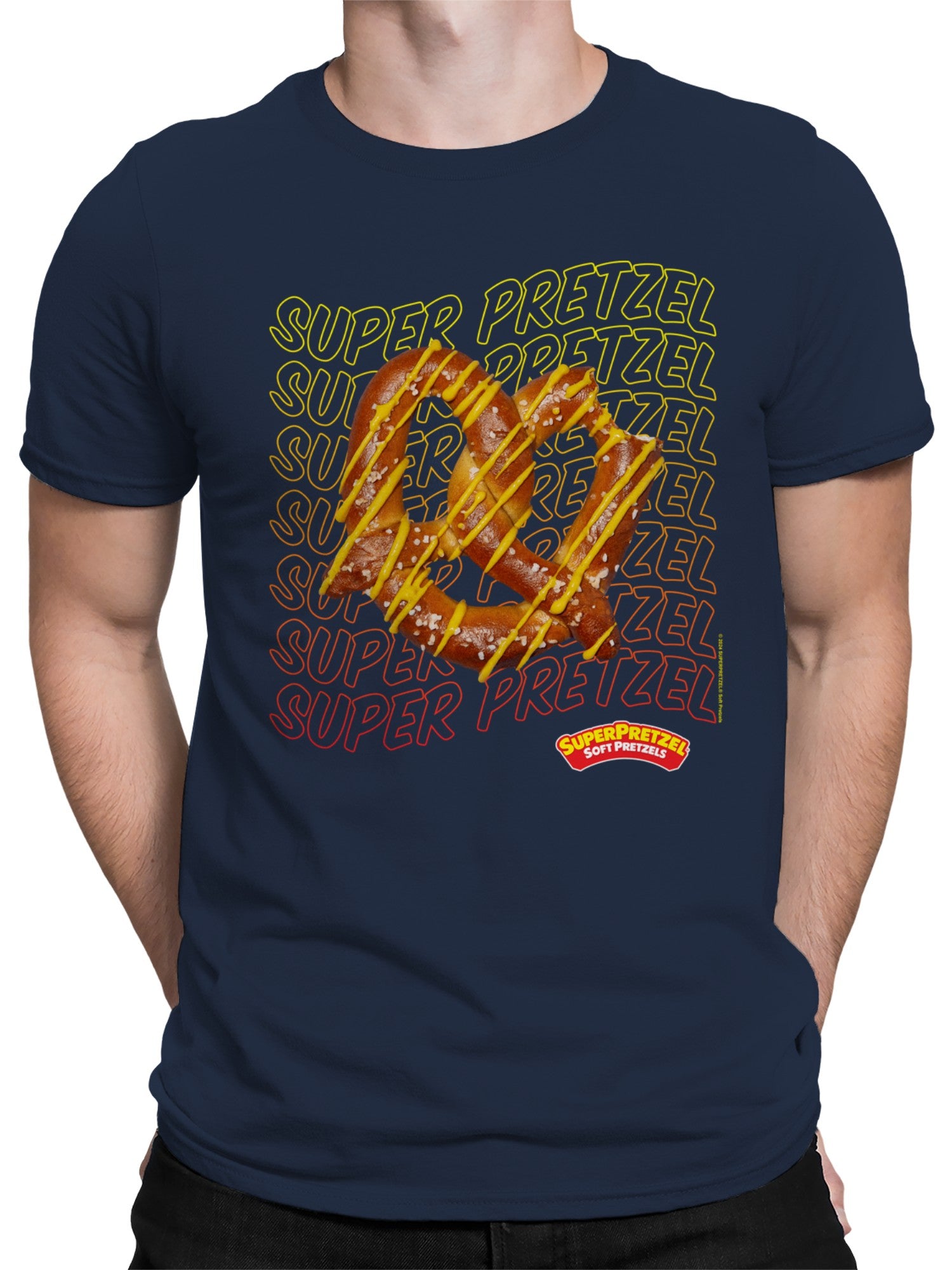 Officially Licensed Super Pretzel Soft Pretzels Graphic Men's T-shirt