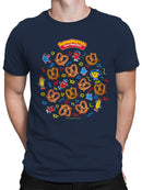 Officially Licensed Super Pretzel Fun Cartoon Pretzels Men's T-shirt